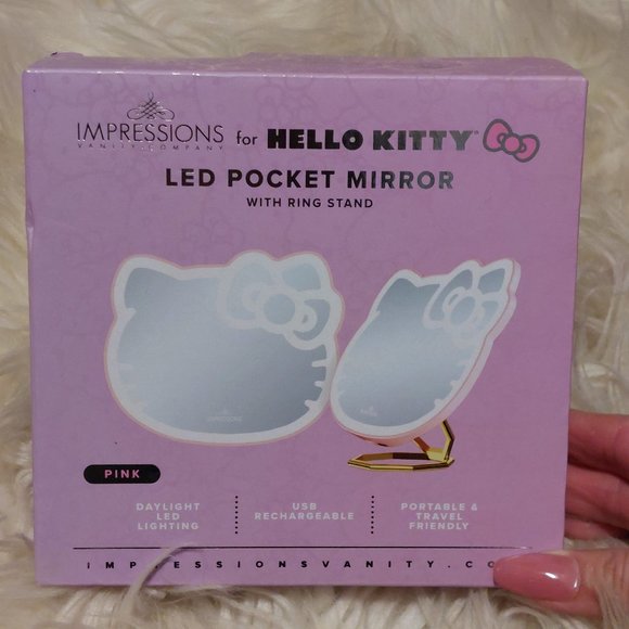 Hello Kitty Pocket Mirror with Ring Stand - Picture 1 of 4